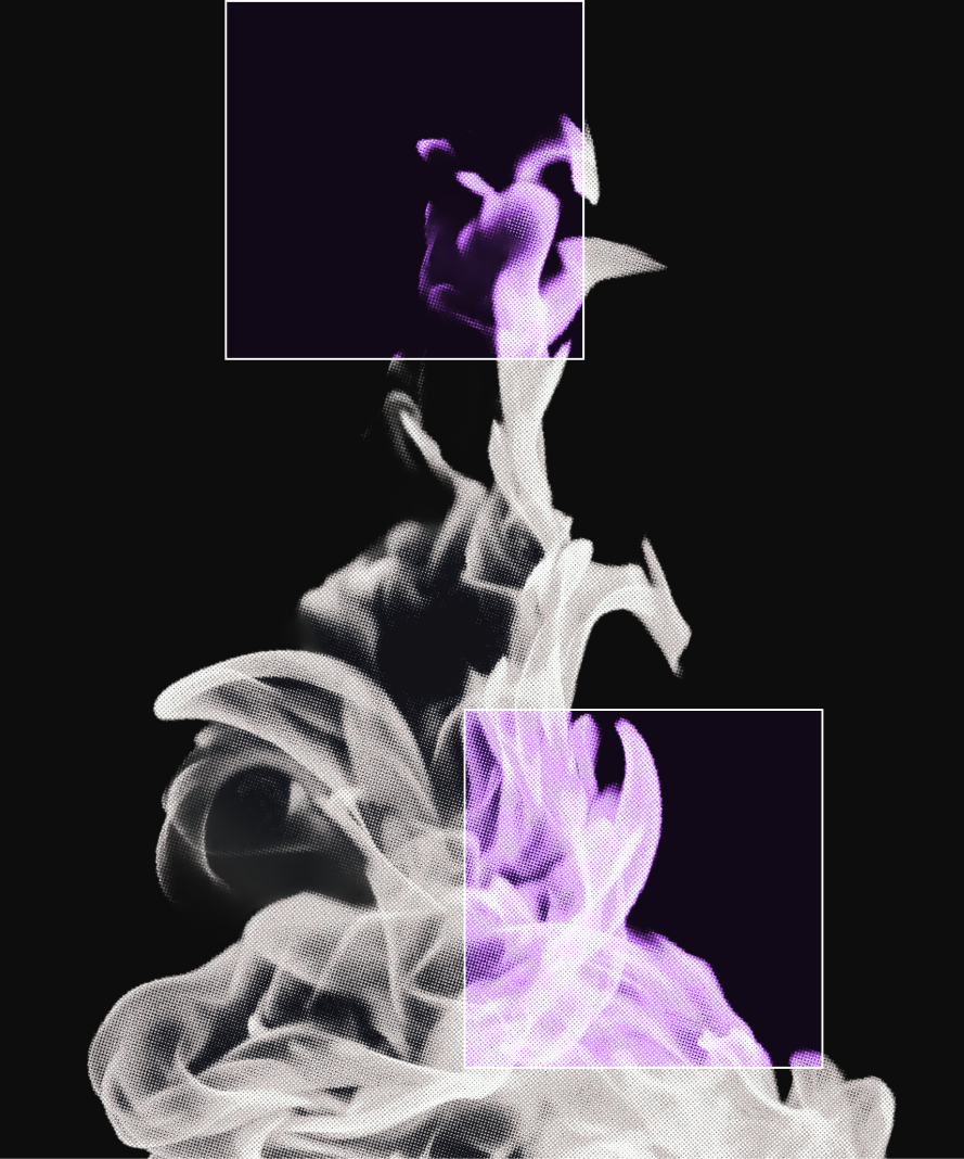Black & White Flame Graphic